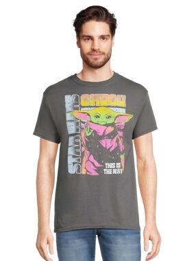 Star Wars Grogu Dark Gray T-Shirt with Vibrant Design